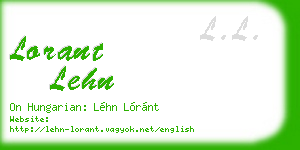 lorant lehn business card